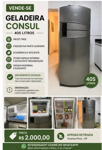 Geladeira - Consul 405 litros