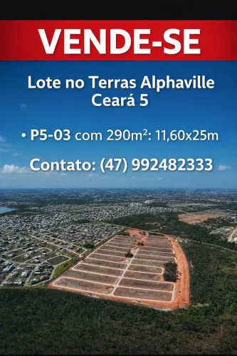 Terreno lote na cidade alpha. Terras Alphaville ceara 5 - 275m2