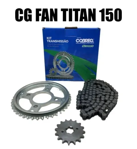 Kit Relação Transmissão Cobreq CG 150 Fan Titan Cargo