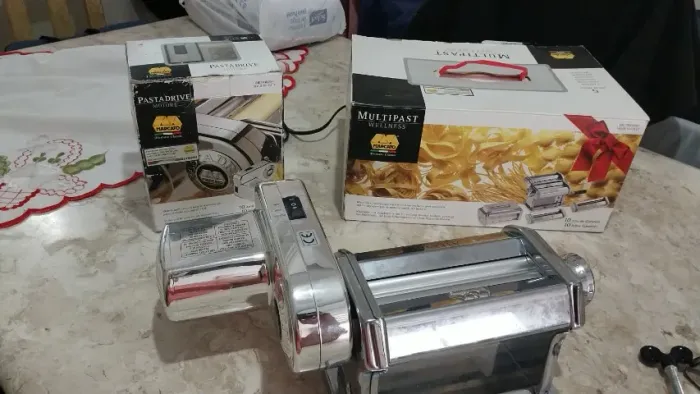 Máquina de Macarrão Marcato Atlas 150 Wellness + Motor Pasta Drive (Completa)