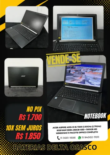 NOTEBOOK ACER ASPIRE A515-51 I5-7200