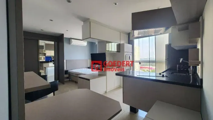 Apartamento Studio Condomínio First com 1 dormitório para alugar, 38 m² por R$ 3.165/mês -