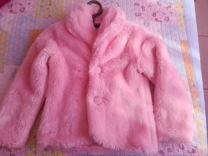 Casaco de pelo infantil menina Tamanho 8
