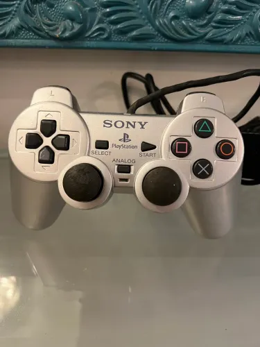 Controle playstation 2 edição prata