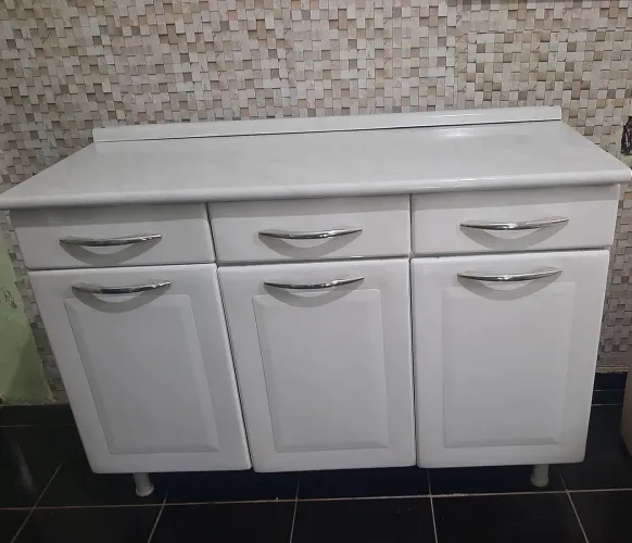 balcão de cozinha de aço itatiaia
