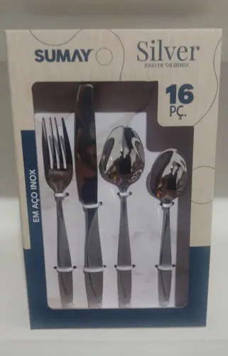 Jogo De Talheres Sumay 16 Peças Em Aço Inox Produto Novo