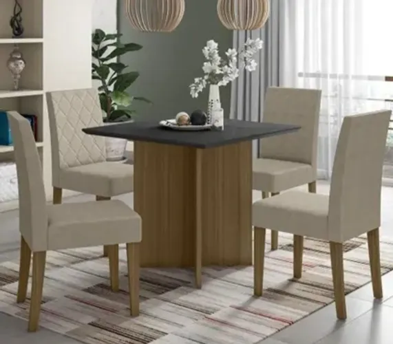 Sala de Jantar Helo c/4 cadeiras- Entrega e montagem grátis pra Fortaleza