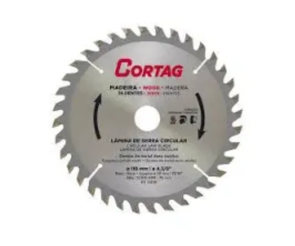 SERRA 110MM P/ MADEIRA 24 DENTES (CORTAG) - (OFERTA VALIDA ATE 25/07/26)