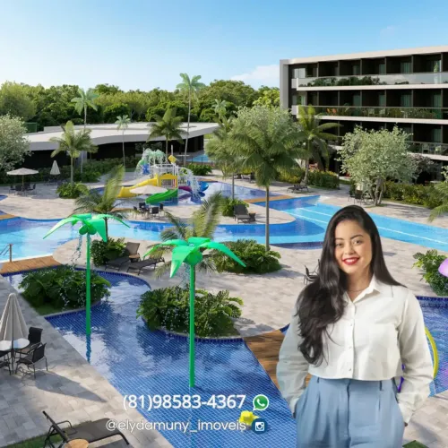 Flats Studios em Resort Próximo da Entrega em Muro Alto