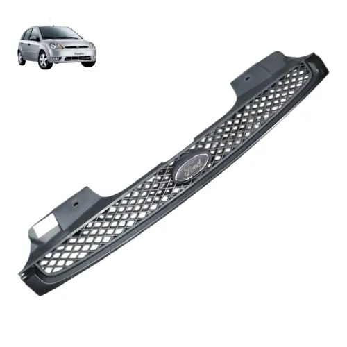 Grade Parachoque Dianteiro Ford Fiesta 2003 2004 2005 2006 Preto Plástico