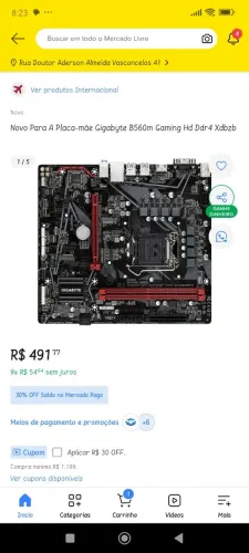 Kit update i5 11geracao placa mãe Pichau alphard b560mt