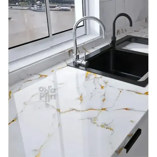 papel de parede autocolante madeira marmore 5 metros marmore branco oih-3185
