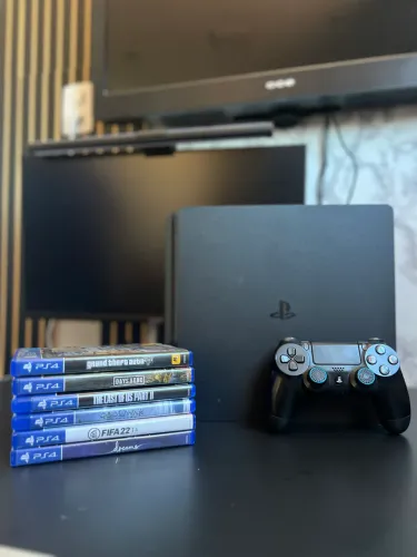 Ps4 Slim 1TB + Controle + 7 Jogos Físicos