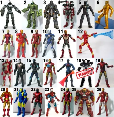 MARVEL UNIVERSE IRON MAN (LOOSE) ESCALA 3.75 (APROXIMADAMENTE 11CM)