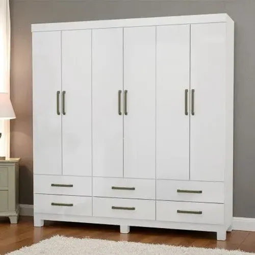 Guarda roupa de casal Dália novo com 6 gavetas 
