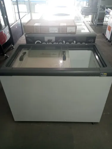 NZ. Freezer horizontal tampa de vidro 300L GELOPAR