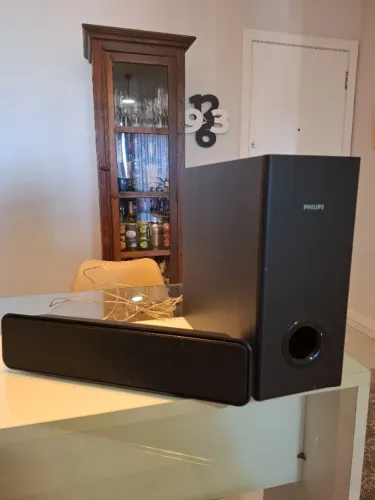 Par de Caixas Home Theater Philips - Subwoofer + Caixa Central (6 Ohms)