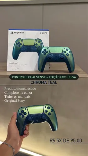 NOVO-Controle PS5 Original Sony Chroma Teal 