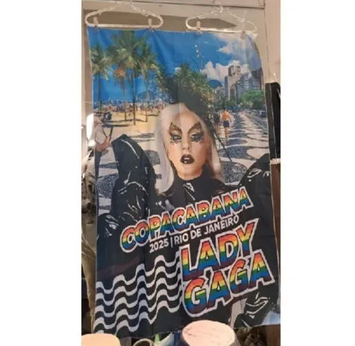 Canga bandeira lady gaga Copacabana 2025