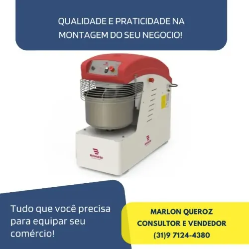 Amassadeira Espiral 25KG Monofásica Braesi