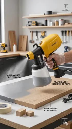 Pistola Pintura Elétrica 110V Pulverizadora Bomvink BOM-9567