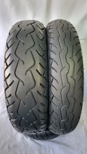 Par de pneu pirelli route 180/70 15 e 130/90 16 meia vida