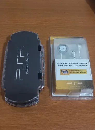 Fone Sony psp 2000/3000 + case Playstation originais