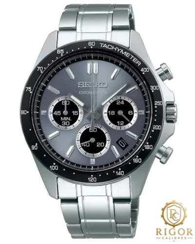 Relógio Seiko Spirit 40mm Cronógrafo Quartzo Mostrador Azul/Cinza Ref. SBTR027 do Japao