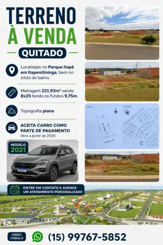 Parque Itape - Venda Quitado 