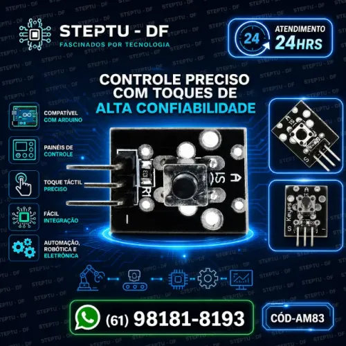 Chave Botão Táctil Tic Tac Módulo Arduino Pic Raspberry Robotica COD-AM83
