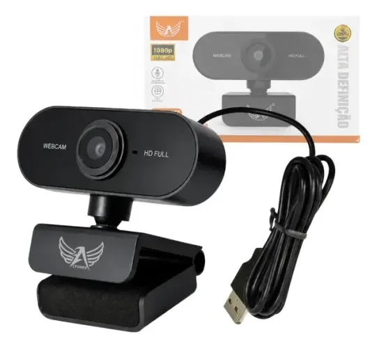 Webcam Full Hd 1080p Microfone Rotação 360° Altomex Al-zp209