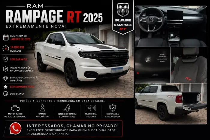 Ram Rampage R/T Hurric. 4 2.0 TB CD 4X4 Aut. 2025