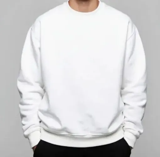 Blusa moletom Branca unissex Tam.GG