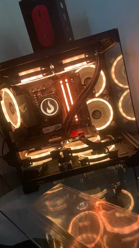 Gabinete, fans e controladora argb rise mod, water cooler240mm argb risemod