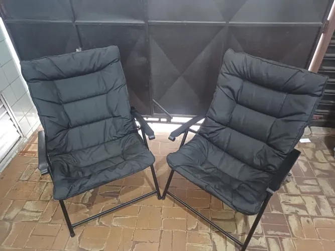 Kit c/ 02 Cadeiras São Paulo Preto 93x68x74cm Just Home Collection