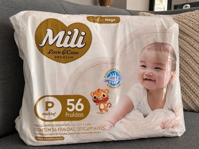 Fralda Mili Premium P - 56 unidades - Lacrada