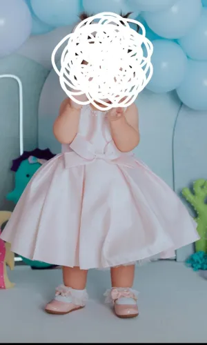 Vestido Rosa Claro 9 a 12 meses