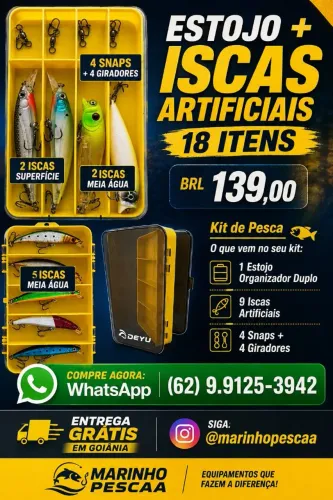 ESTOJO + ISCAS ARTIFICIAIS
