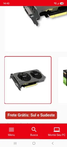 Placa de vídeo  3050 8gb