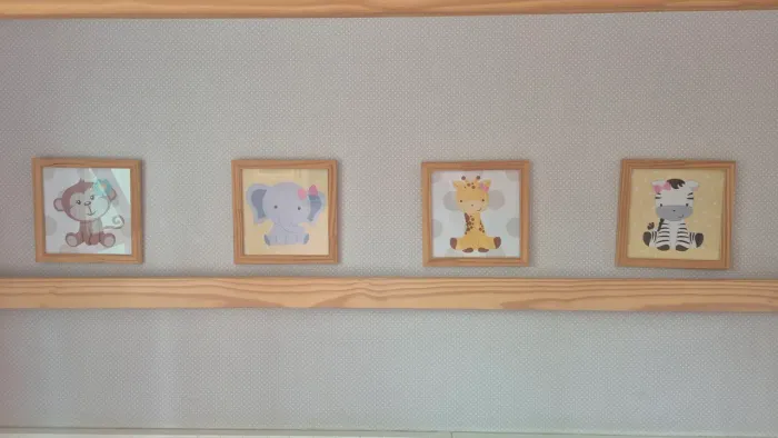 04 Quadrinhos de bichinhos - Safari - para quarto Infantil