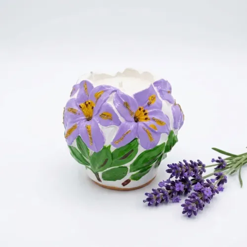 Vela Aromática em Vaso de Gesso - Novo