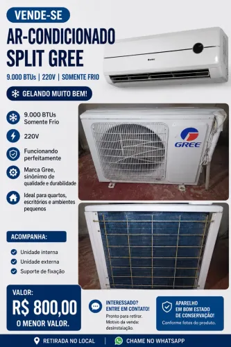 Ar condicionado Green 9.000 btus
