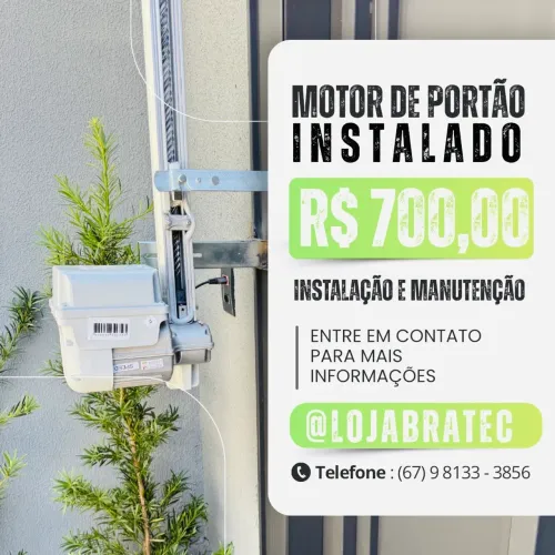 Motor para portão de elevação 8 segundos (instalado)