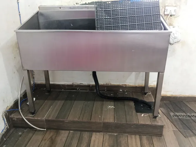Banheira de inox para pet shop 