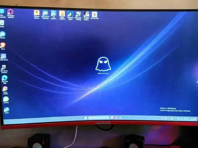 Troco por Tv!! Monitor Gamer 27 pol 100hz Curvo