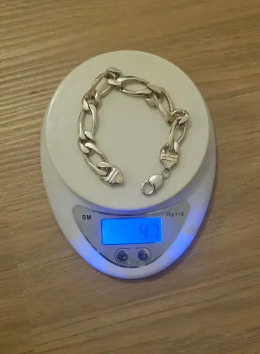 Pulseira De Prata 925 Maciça Grossa - / 21cm Legítima 