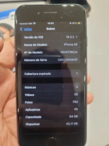 Iphone SE 2022 - 64GB (Meia-noite)