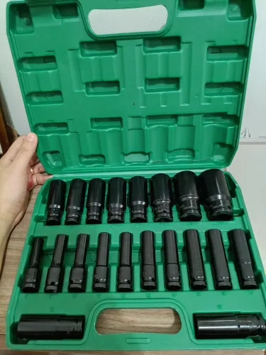Jogo de soquetes DOBEVI com 20 peças para chave de impacto