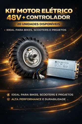 Kit Motor com roda E Controlador para scooter e triciclo E-TECH 48V | 20 UNIDADES