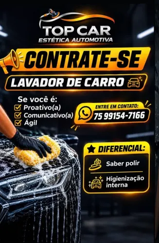 Contrata-se lavador de carro